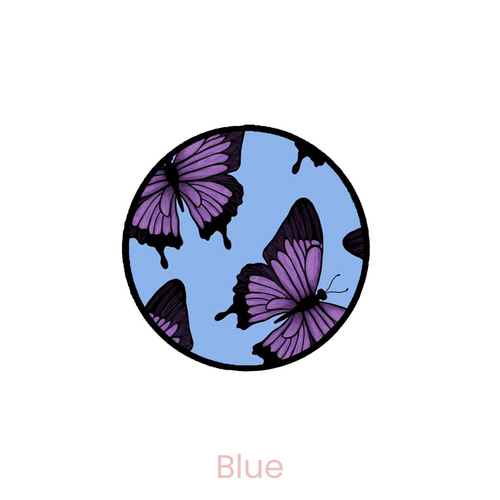 Purple Butterflies Adhesive Rose Grip
