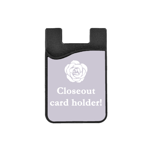 Closeout Silicone/Microfiber Card Holder