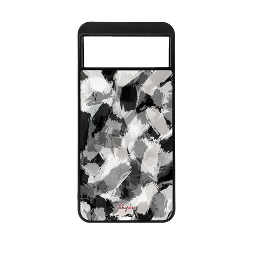 Black & White Scribble Pixel Phone Case