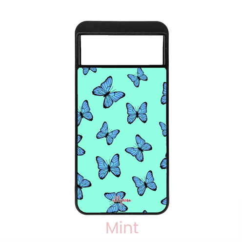 Blue Butterflies Pixel Phone Case