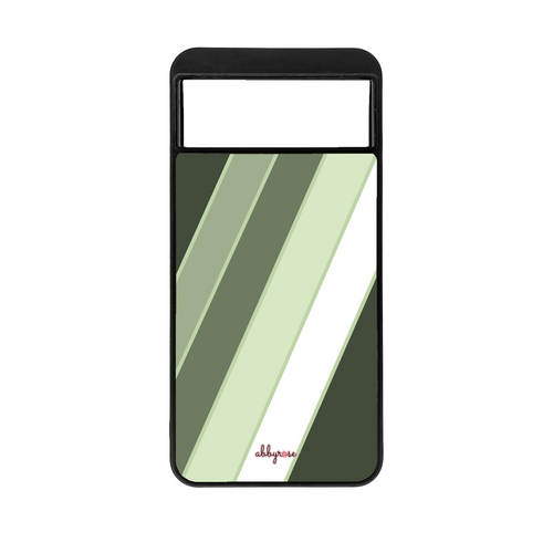 Sage Stripes Pixel Phone Case