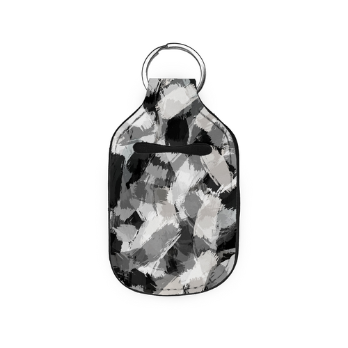 Black & White Scribble Hand Sanitizer Holder