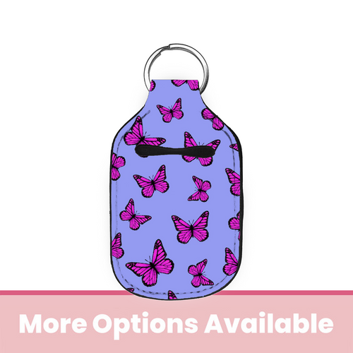 Magenta Butterflies Hand Sanitizer Holder