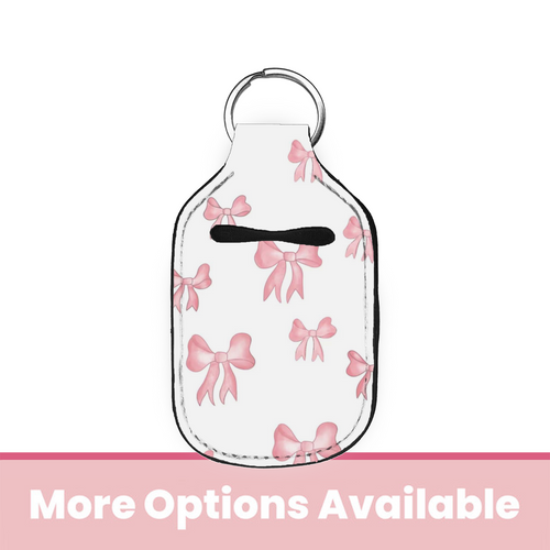 Pink Bows Hand Sanitizer Holder