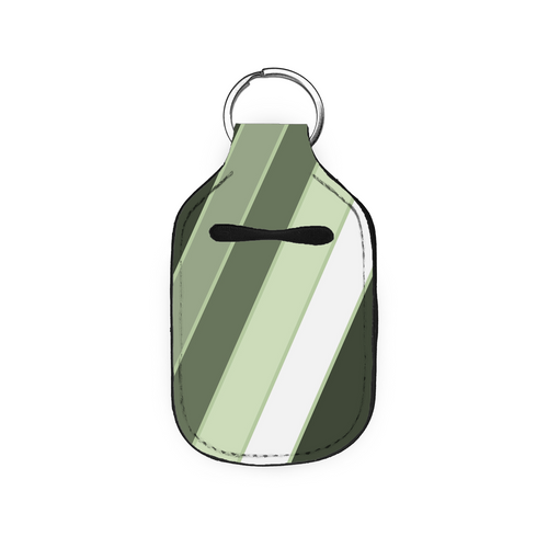 Sage Stripes Hand Sanitizer Holder