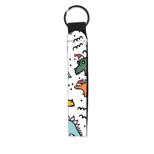 Santa Dinos Wristlet Key Chain