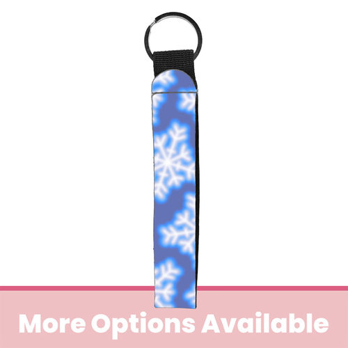 Aura Snowflakes Wristlet Key Chain