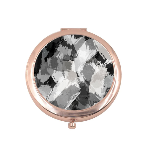 Black & White Scribble Compact Mirror