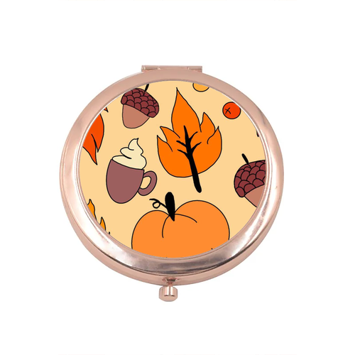 Pumpkin Spice Compact Mirror