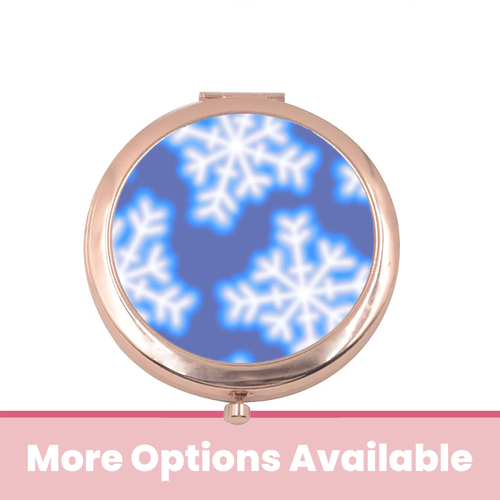 Aura Snowflakes Compact Mirror