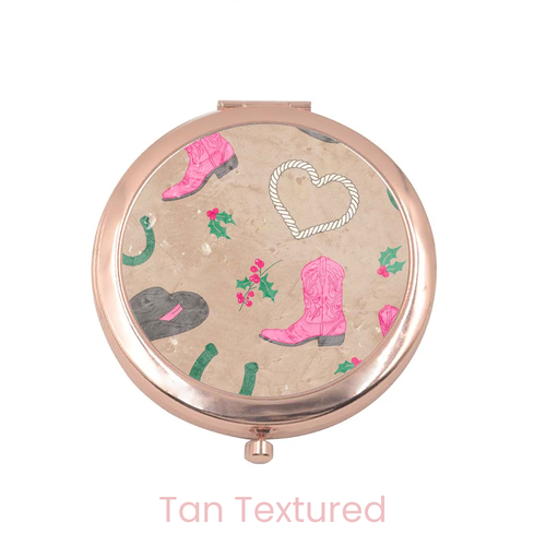 Cowgirl Christmas Compact Mirror