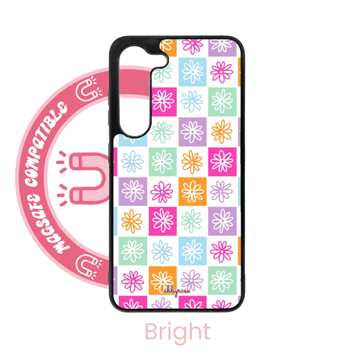 Flower Check MagSafe Galaxy Phone Case