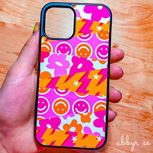Pink & Orange Mash Up MagSafe Galaxy Phone Case