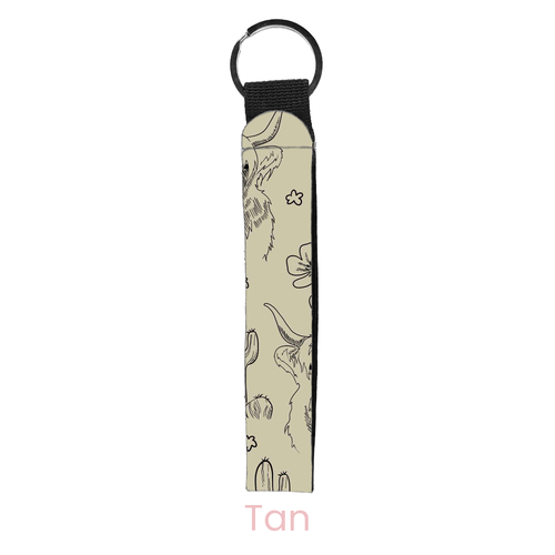 Whimsy Moos Wristlet Key Chain