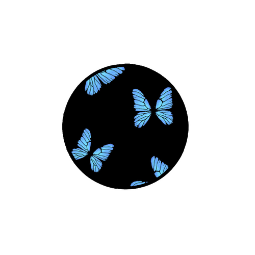 Blue Butterflies Rose Grip