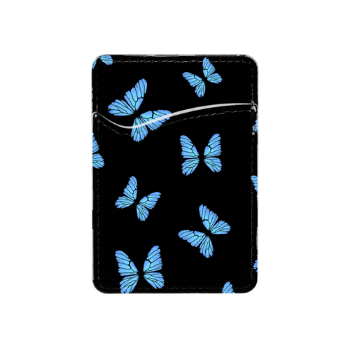 Blue Butterflies Rose Pocket