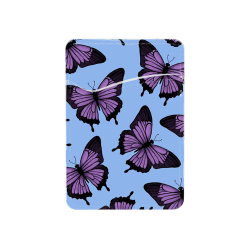 Purple Butterflies Rose Pocket
