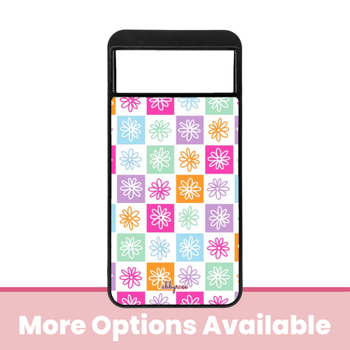 Flower Check Pixel Phone Case