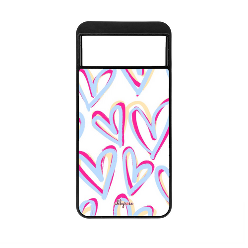 Heart Doodles Pixel Phone Case