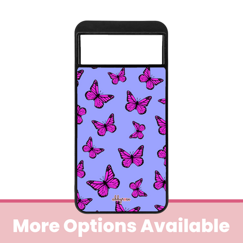 Magenta Butterflies Pixel Phone Case