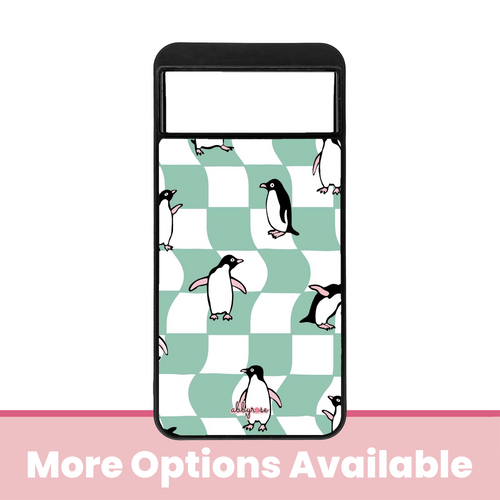 Puzzled Penguins Pixel Phone Case