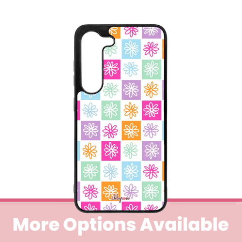 Flower Check Galaxy Phone Case
