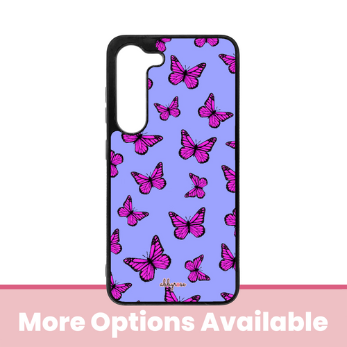 Magenta Butterflies Galaxy Phone Case