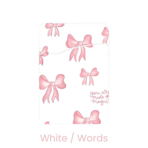 Pink Bows Adhesive Rose Pocket