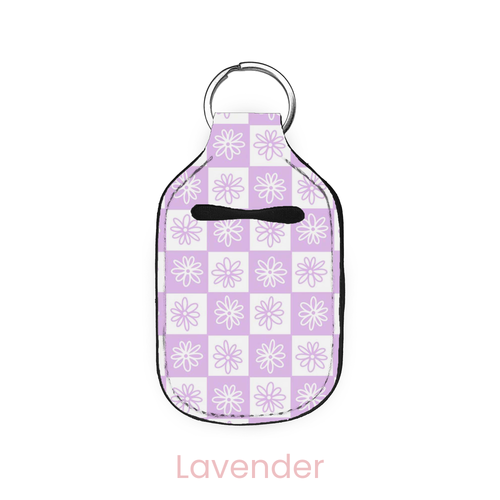 Flower Check Hand Sanitizer Holder