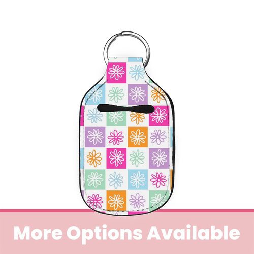 Flower Check Hand Sanitizer Holder