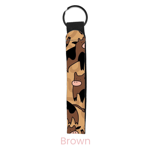 Crazy Cows Wristlet Key Chain