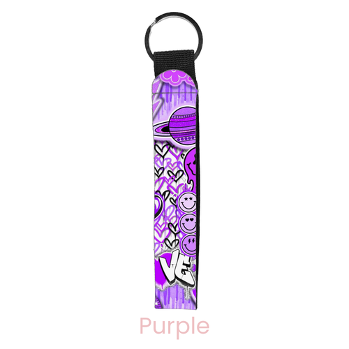 Graffiti Wristlet Key Chain