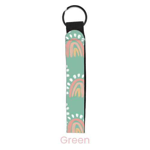 Rainbow Burst Wristlet Key Chain