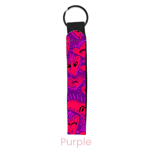 Heart Eyes Wristlet Key Chain