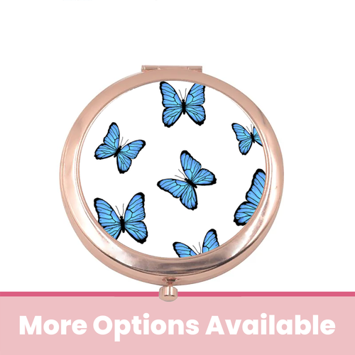 Blue Butterflies Compact Mirror