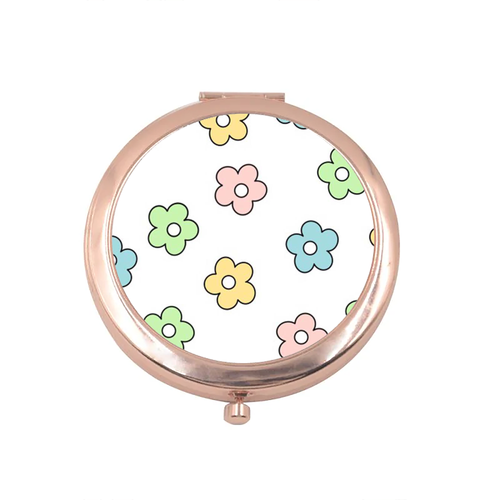 Flower Power Compact Mirror