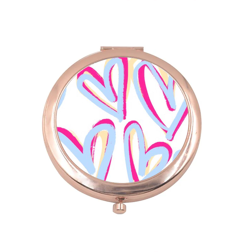 Heart Doodles Compact Mirror