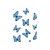 Blue Butterflies Adhesive Rose Pocket