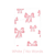 Pink Bows Adhesive Rose Pocket