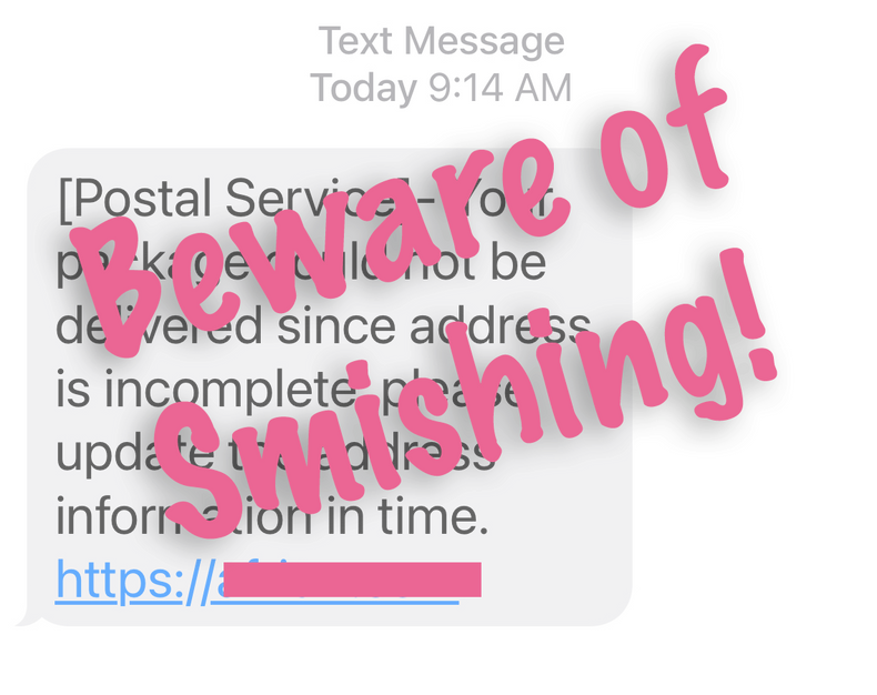 [Postal Service]- Your package could not be delivered text SCAM WARNING