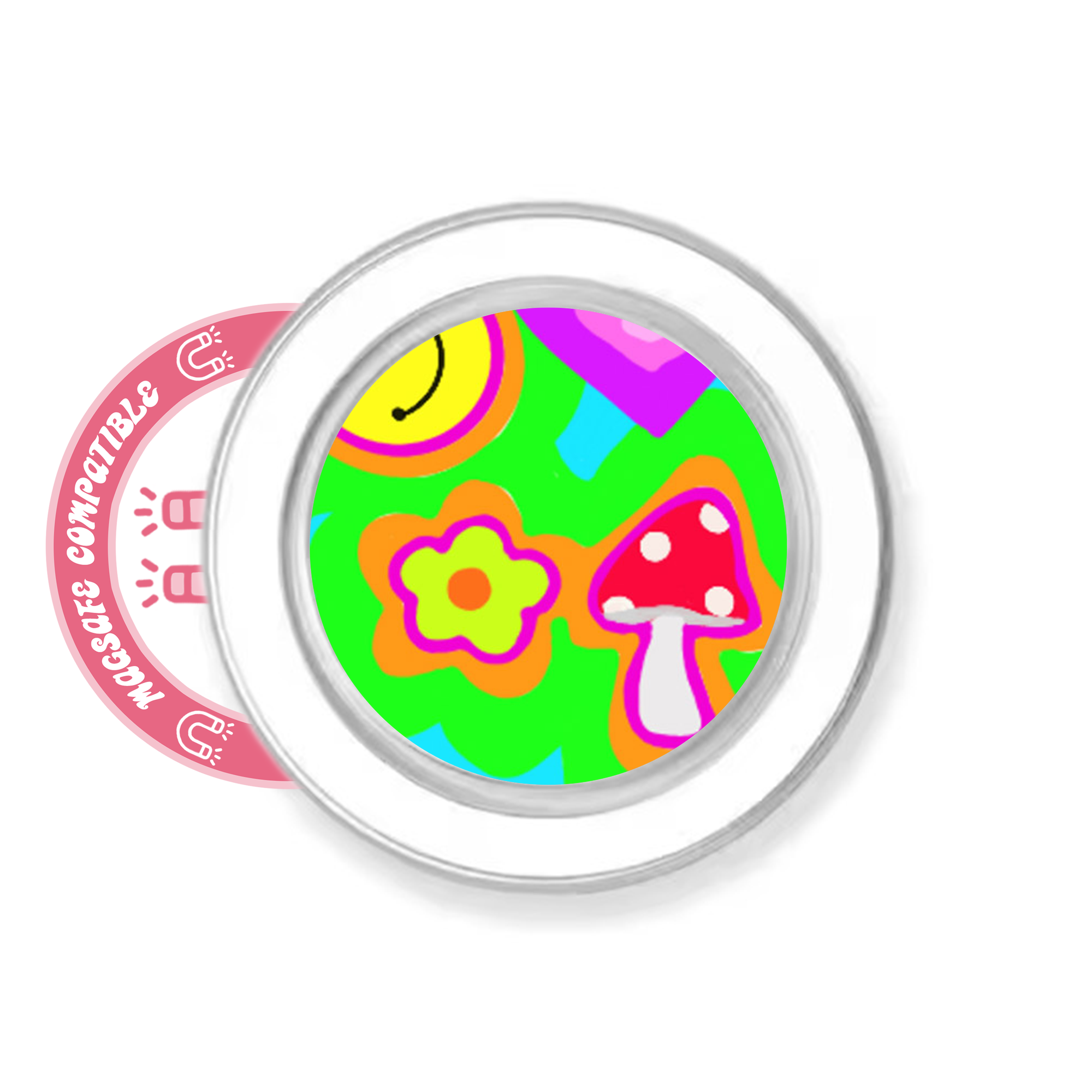 abbyrose Indie Flowers MagSafe Phone Grip for iPhone 12 13 14 15 16 Pro Max Plus - 第 1/3 張圖片