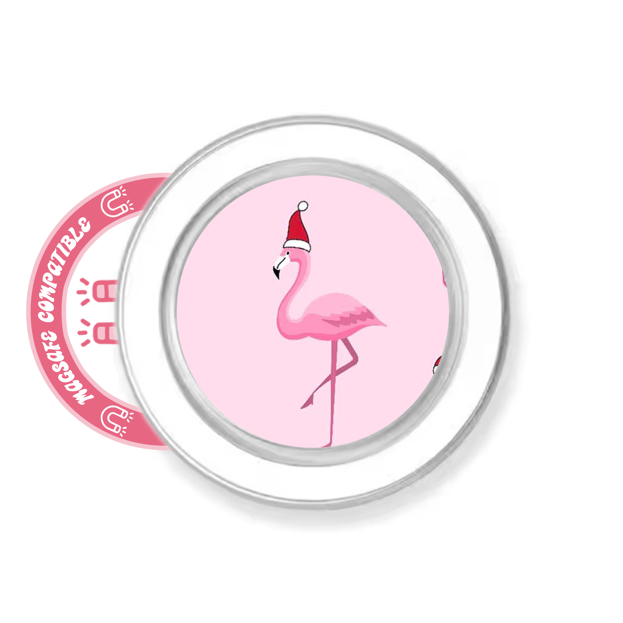 abbyrose Merry Flamingos MagSafe poignée téléphone pour iPhone 12 13 14 15 16 Pro Max