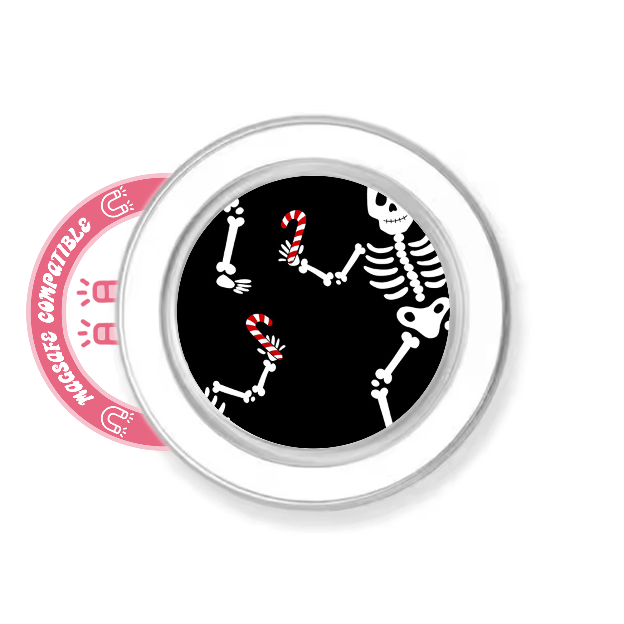 abbyrose Santa Skeletons MagSafe Phone Grip for iPhone 12 13 14 15 16 Pro Max - 第 1/3 張圖片