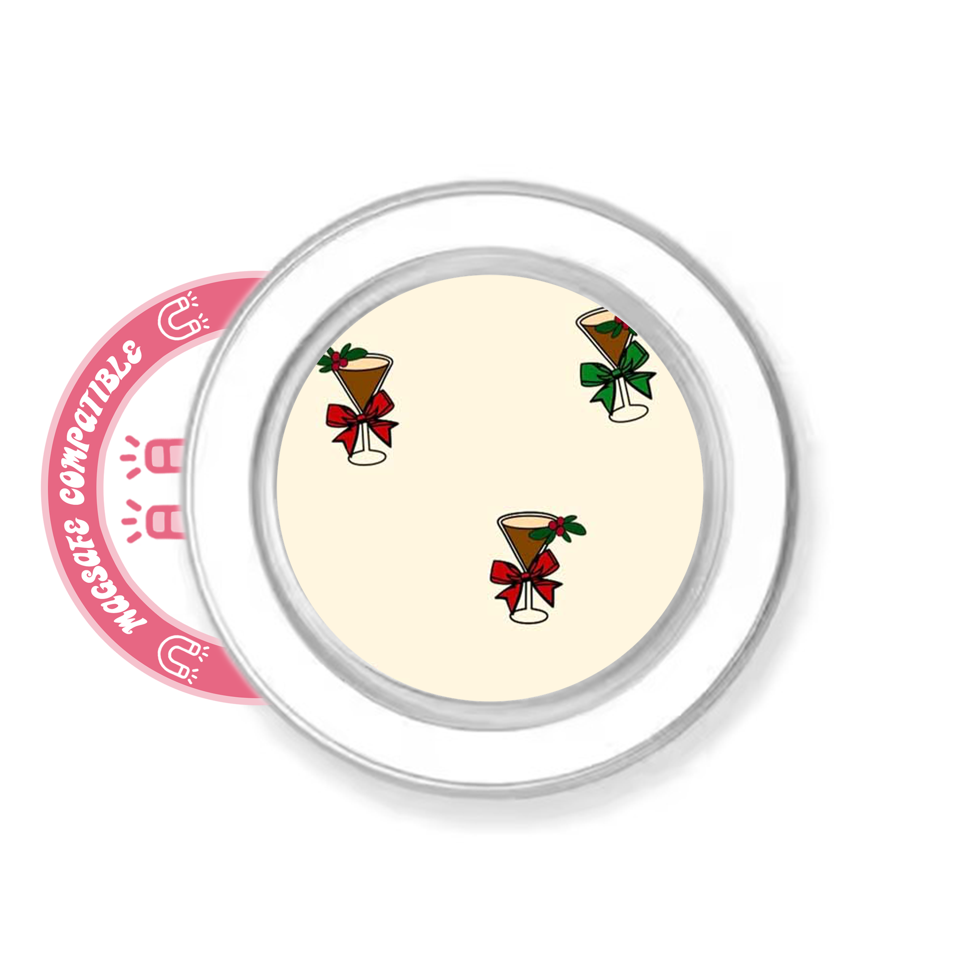 abbyrose Mistletoe Martini MagSafe Phone Grip for iPhone 12 13 14 15 16 Pro Max