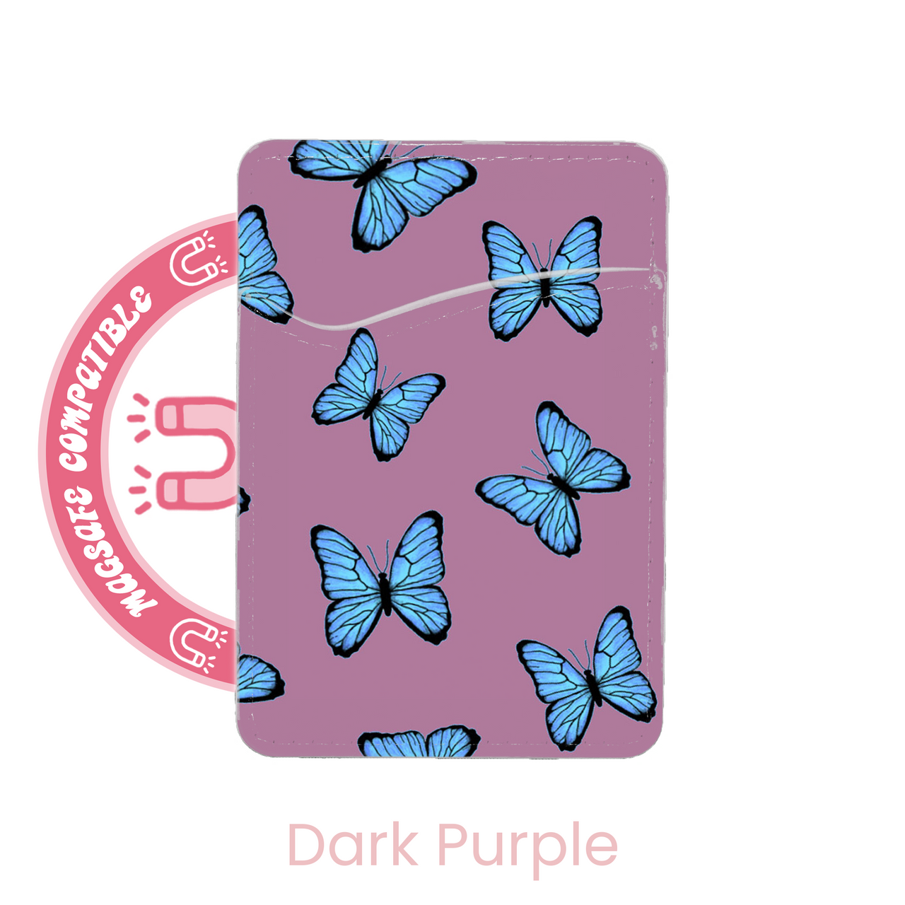 abbyrose Blue Butterflies MagSafe Card Holder Pocket for iPhone 12 13 14 15 16 - 第 4/37 張圖片