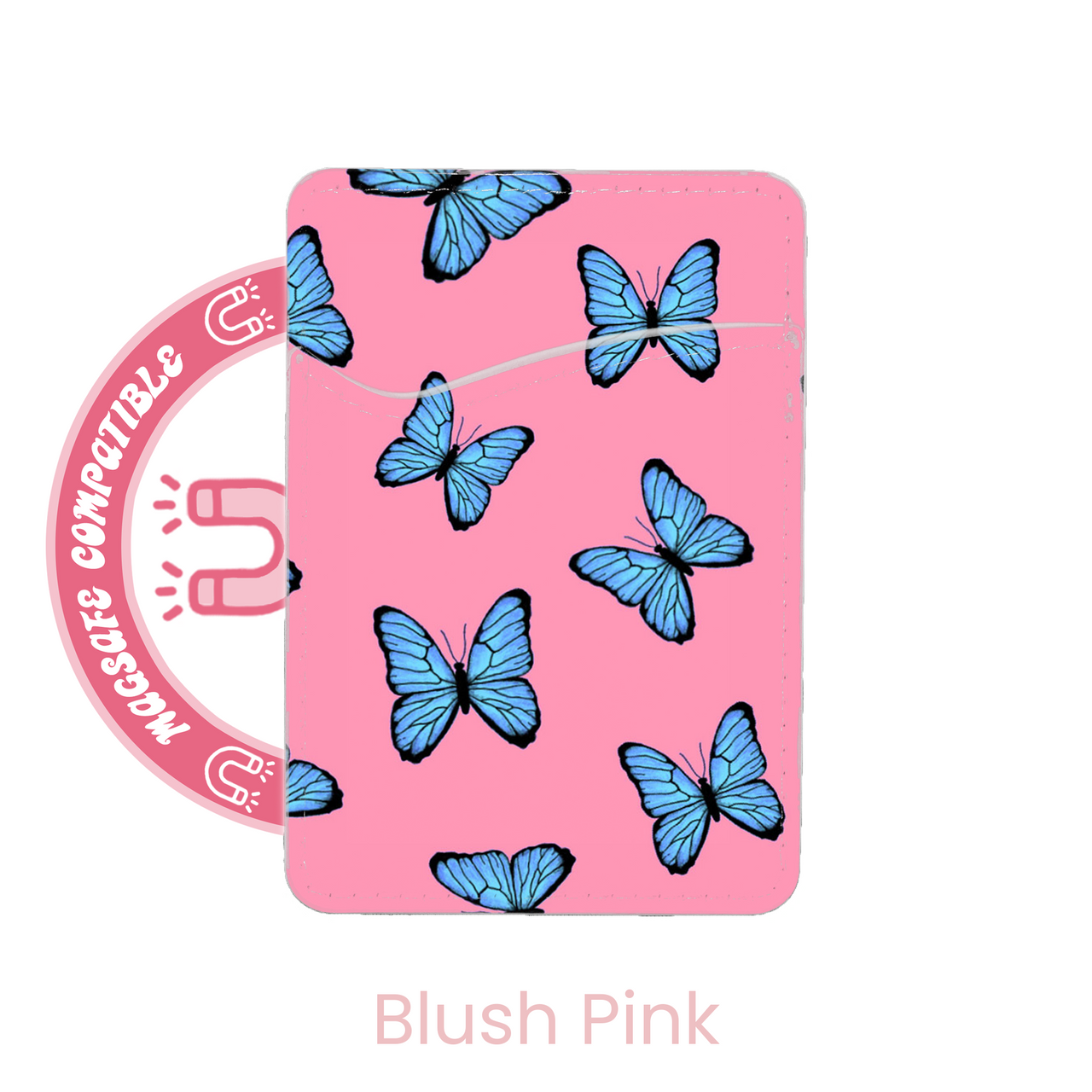 abbyrose Blue Butterflies MagSafe Card Holder Pocket for iPhone 12 13 14 15 16 - 第 5/37 張圖片