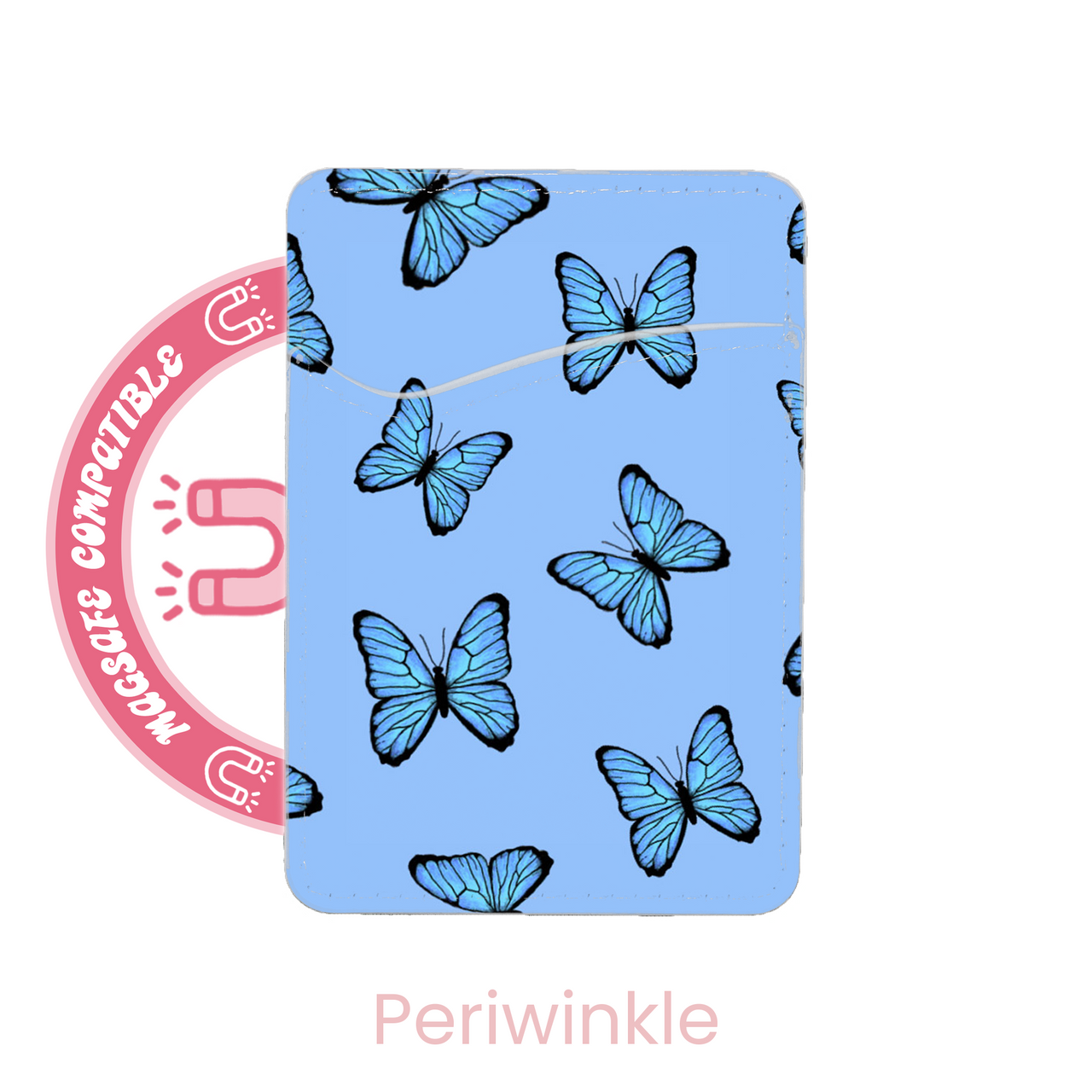 abbyrose Blue Butterflies MagSafe Card Holder Pocket for iPhone 12 13 14 15 16 - 第 6/37 張圖片