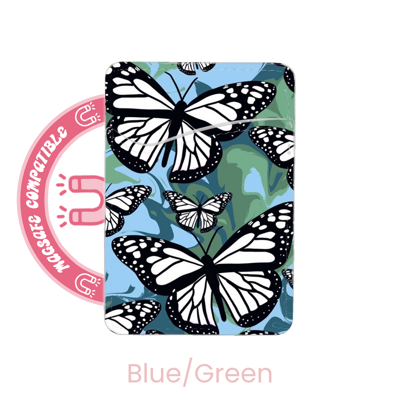 abbyrose Butterfly Swirl MagSafe Card Holder Pocket for iPhone 12 13 14 15 16 - 第 6/13 張圖片