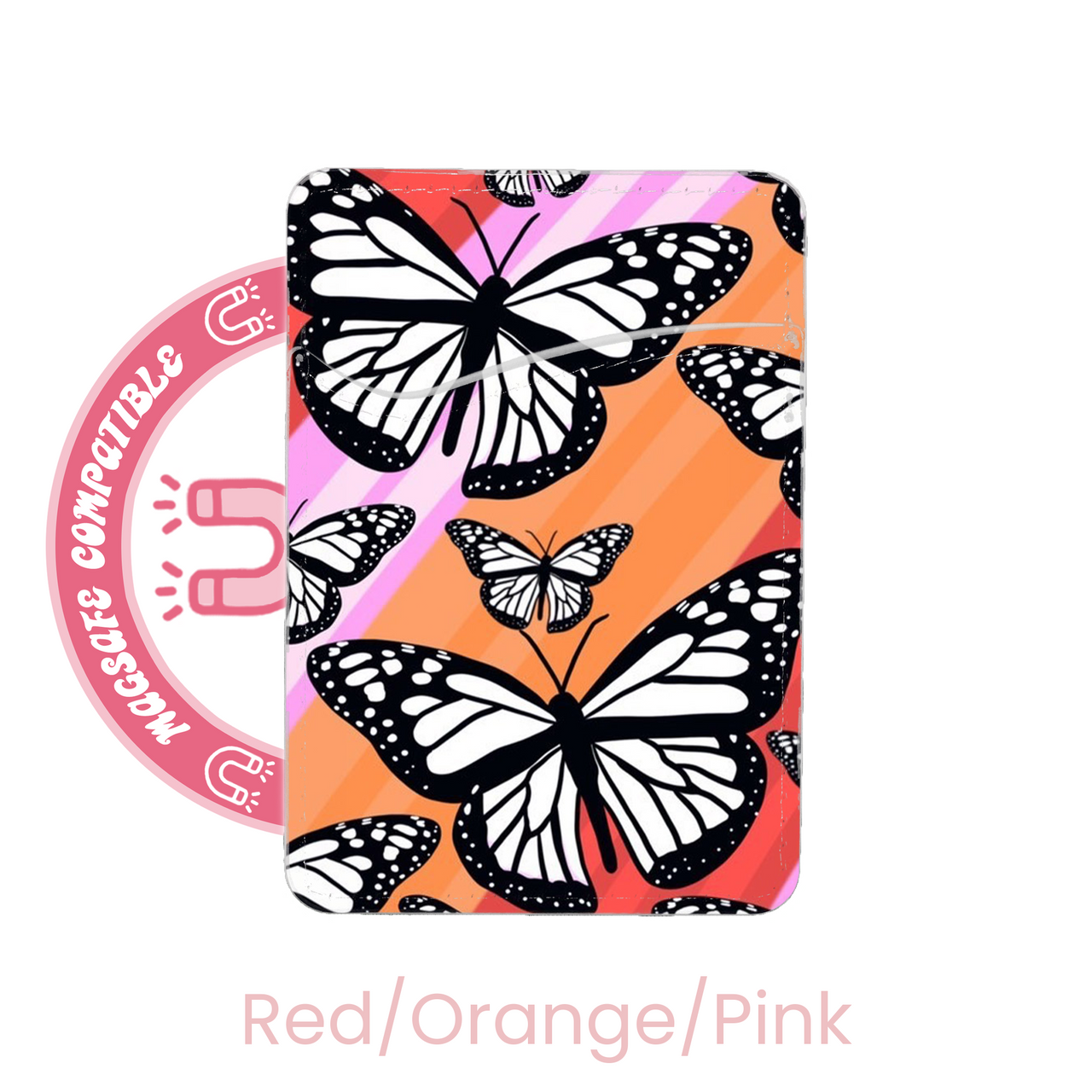abbyrose Butterfly Swirl MagSafe Card Holder Pocket for iPhone 12 13 14 15 16 - 第 10/13 張圖片