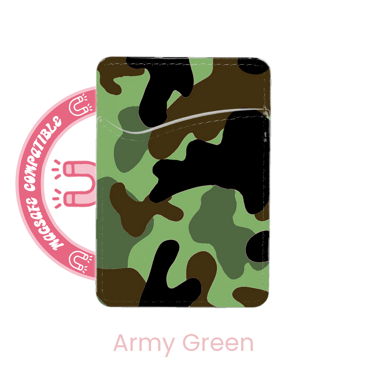 abbyrose Camo MagSafe Card Holder Pocket for iPhone 12 13 14 15 16 Pro Max Plus - Picture 2 of 13